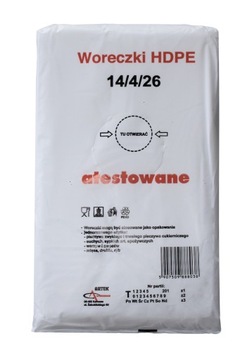 WORECZKI FOLIOWE HDPE WORKI TOREBKI 14x26 cm