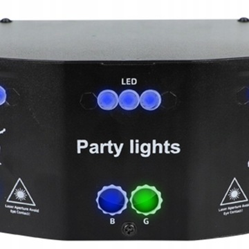 Лазерный свет для сцены мощностью 15 Вт, 11 каналов DMX