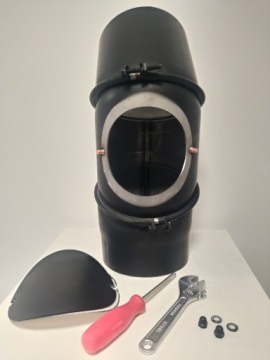 СПИРАЛЬНЫЙ КАНАЛ черный регулируемый 90 градусов FI 150 3-сегментный с ревизией