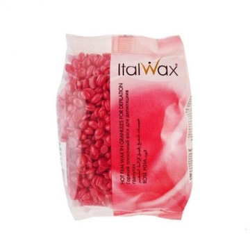 Wosk twardy w granulkach do depilacji ItalWax Film Wax Rose (różowy), 500g