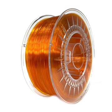 Нить Devil Design PETG Bright Orange Прозрачная оранжевая 1,75 1 кг
