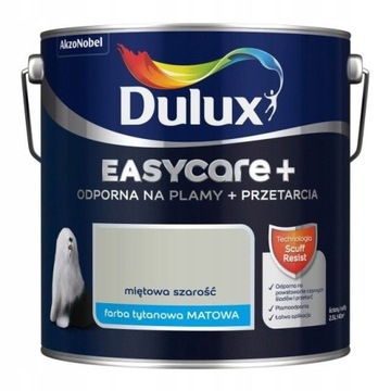 FARBA DULUX EASYCARE+ MIĘTOWA SZAROŚĆ 2,5L