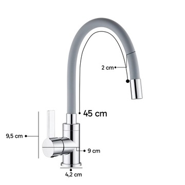 Кухонная батарея раковина кухонная крана гибкий вращающийся носик
