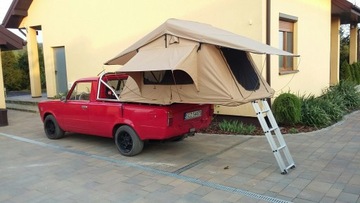 NAMIOT DACHOWY 4x4 140 Oliwkowy samochodowy reling