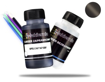LAKIER SAMOCHODOWY ZAPRAWKA + BEZBARWNY ZAPRAWKOWY OPEL L167 167 GBF
