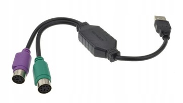 Adapter USB - PS/2 x2 M-F USB mysz + klawiatura Gembird UAPS12-BK