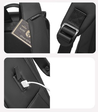 Antykradzieżowy plecak Bange BG-7276 na laptopa 15,6 z USB czarny