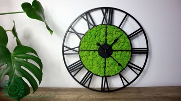 Часы в стиле ретро, ​​металл мох, 50 см