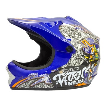 ШЛЕМ ДЕТСКИЙ ДЕТСКИЙ КРОСС-ВЕЛОСИПЕД ДЛЯ CROSS QUAD ЛЕГКИЕ ОЧКИ XS