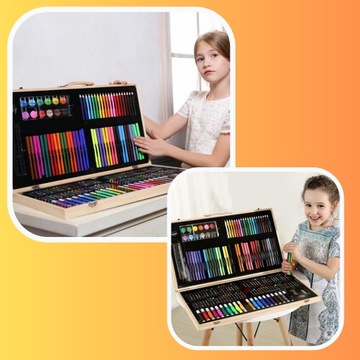 ХУДОЖЕСТВЕННЫЙ НАБОР ДЛЯ РАСКРАСКИ 180 ШТ + ЧЕМОДАН