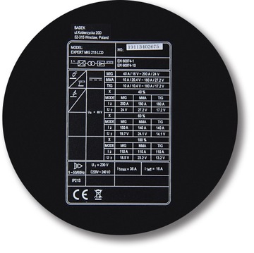 Сварочный аппарат EXPERT MIG 215 LCD MIG/MMA/TIG SYNERGIC