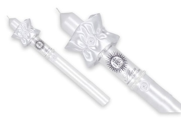 ŚWIECA KOMUNIJNA ŚWICA KOMUNIA + DREWNIANE PUDEŁKO ŚWIECY BIAŁE IMIĘ GRAWER