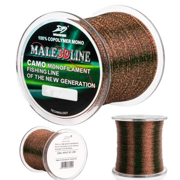 ŻYŁKA WĘDKARSKA MALE 3D Camo 600m 0,40mm na feeder spławik
