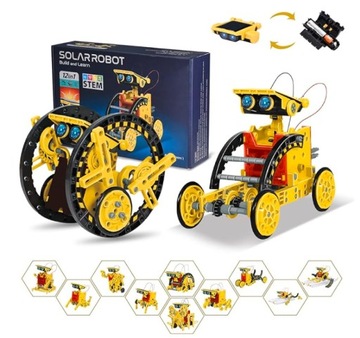 СОЛНЕЧНЫЙ РОБОТ ОБРАЗОВАТЕЛЬНАЯ ИГРУШКА ДЛЯ ДЕТЕЙ 12 В 1 НАБОР С СОЛНЕЧНОЙ ПАНЕЛЬЮ