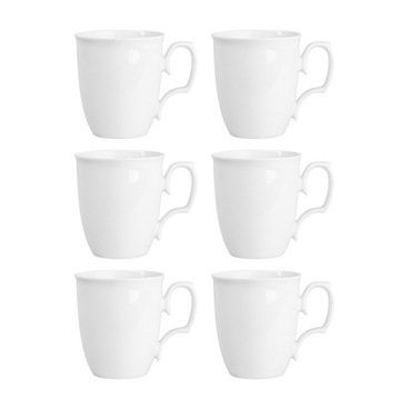 Kubek kubki zestaw porcelana MariaPaula Biała porcelana 360 ml 6 sztuk
