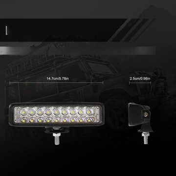 LAMPA ROBOCZA DWURZĘDOWA ŚWIATŁA PRZECIWMGIELNE DO SAMOCHODOWYCH TAŚM LED Ż