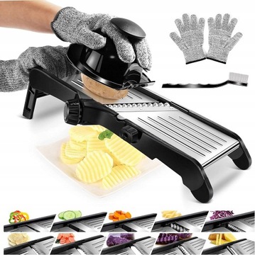 Mandoline szatkownica do warzyw, regulowana, ze s
