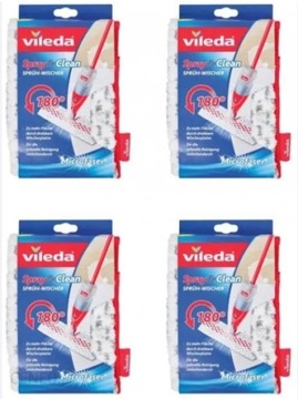4x ORYGINALNE Wkład Wkłady do mopa Vileda 1-2 Spray Max ORYGINALNE