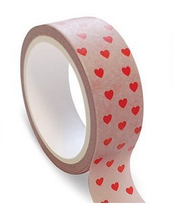 TAŚMA DEKORACYJNA WASHI HEARTS 15mm 5M WZ 16 INTER