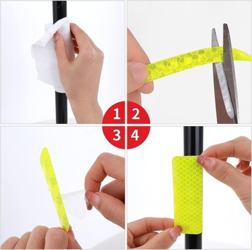 90X СВЕТЯЩАЯСЯ ЛЕНТА, Светоотражающие наклейки, ВЕЛОСИПЕД, НОЧНОЙ ПОДАРОК ​​ДЛЯ РЕБЕНКА