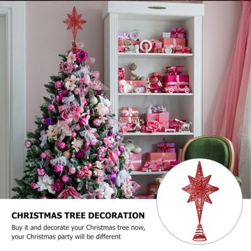 Новогоднее украшение «Рождественская звезда» блестящая 3 шт.