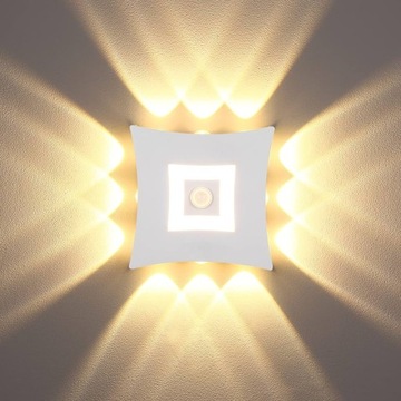 KINKIET ŚCIENNY LED LAMPA Z CZUJNIKIEM RUCHU 18W 3000K
