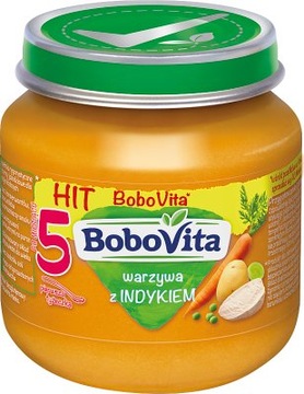 BoboVita obiadek warzywa, z indykiem, 125g