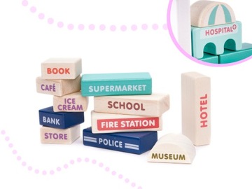 ОБРАЗОВАТЕЛЬНЫЕ ДЕРЕВЯННЫЕ БЛОКИ ГОРОД ПАЗЗЛ 135 EL