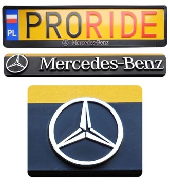 2x 3D RAMKA TABLICY MERCEDES A B C CLC CLK CLS E GLK G GL M R S T X V VITO