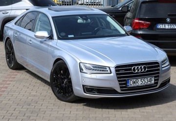 Audi A8 D4 Sedan Facelifting 4.2 TDI 385KM 2014 Audi A8 4,2 TDi Night View Webasto ACC Solar HUD Matrix 360° 4xGrzany Fotel