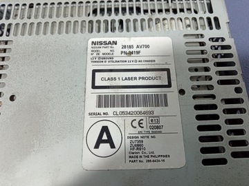 NISSAN PRIMERA P12 НАВИГАЦИОННЫЙ СЧИТЫВАТЕЛЬ DVD 28185AV700