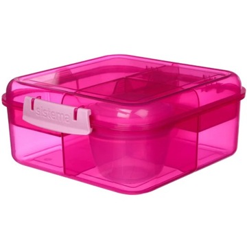 LUNCH BOX SISTEMA BENTO BOX КОНТЕЙНЕР 1250мл С ОТДЕЛЕНИЯМИ ДЛЯ СОУСА