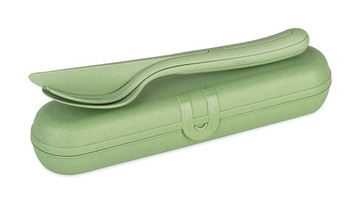 Zestaw sztućców z etui Koziol KLIKK READY 7070703 (zielony)