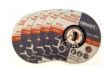 TARCZE TARCZA DO METALU 125 x1,2 GOLD-INOX 50SZT