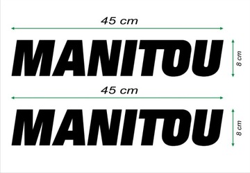 NAKLEJKI MANITOU NT - 2 szt. - CZARNE do 45 cm