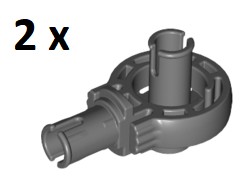 LEGO Dark Bluish Gray Technic Rotation 47455 2szt