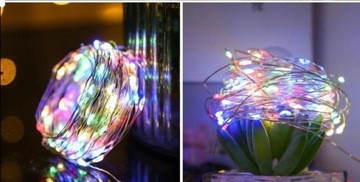 50 СВЕТОДИОДНЫХ МИКРОПРОВОДНЫХ ЛАМП, НА АККУМУЛЯТОРАХ, очень теплые.