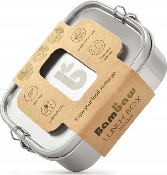 Metalowe pudeko na lunch, 1200 ml, pudeko na