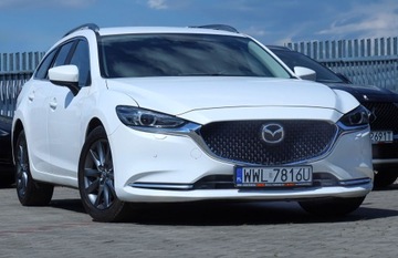 Mazda 6 III Sport Kombi Facelifting 2018 2.0 Skyactiv-G 145KM 2022 Mazda 6 aut Krajowa Biała Perła ACC HUD Blis Full-LED ogrzew.Kierow.+Fotele, zdjęcie 38