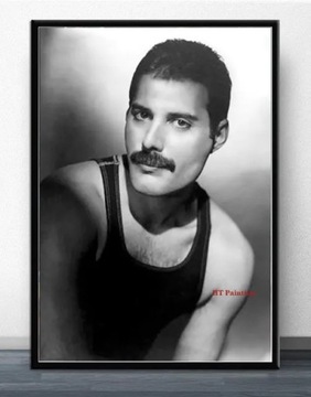 Plakat na płótnie Freddie Mecury portret Live Aid