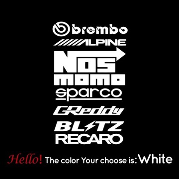 7 sztuk zestaw naklejek samochodowych Sponsor t