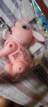 Игрушка кролик играет прыгающим зайцем СВЕТЯЩИЙСЯ светодиодный кролик на поводке 24 часа