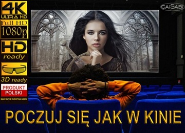 ПРОЕКЦИОННЫЙ ЭКРАН 83 ДЮЙМА FULLHD 4;3 ПОЛЬСКИЙ CAISABI