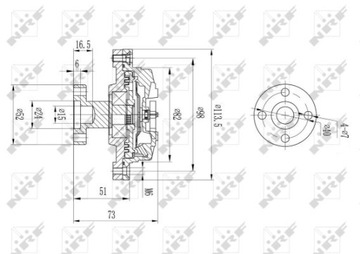NRF 49578 SPOJKA VENTILÁTOR CHLAZENÍ