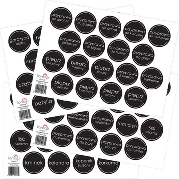 САМОКЛЕЯЩИЕСЯ ЭТИКЕТКИ ДЛЯ КОНТЕЙНЕРОВ, БАНОК, СПЕЦИЙ, ТРАВ, 40 мм, ФОЛЬГА, 72 шт.