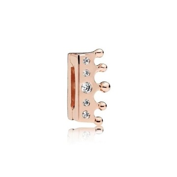 Charms zawieszka Rose Gold KORONA z cyrkoniami RÓŻOWE ZŁOTO !!!