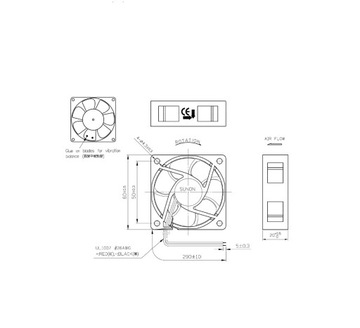 Wentylator Sunon MF60202VX-1000U-A99 24 Vdc