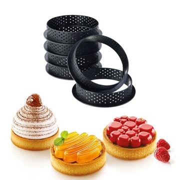 ФОРМЫ ДЛЯ ВЫПЕЧКИ ТАРТАЛЛЕЙ, 6 ШТ, С ПЕРФОРИРОВАННЫМ КРОМКОМ ДЛЯ ПИРОЖКОВ 8 СМ