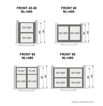 Сортировщик мусора SEGREGO REJS 60 2x7L 2x15L