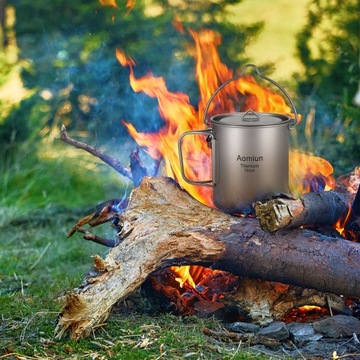 Портативная титановая кастрюля Aomiun Ultralight объемом 750 мл.
